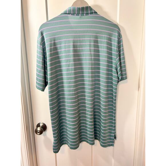 Peter Millar Summer Comfort Men’s Striped Golf Polo Shirt Multicolor‎ Size Large - Picture 2 of 10